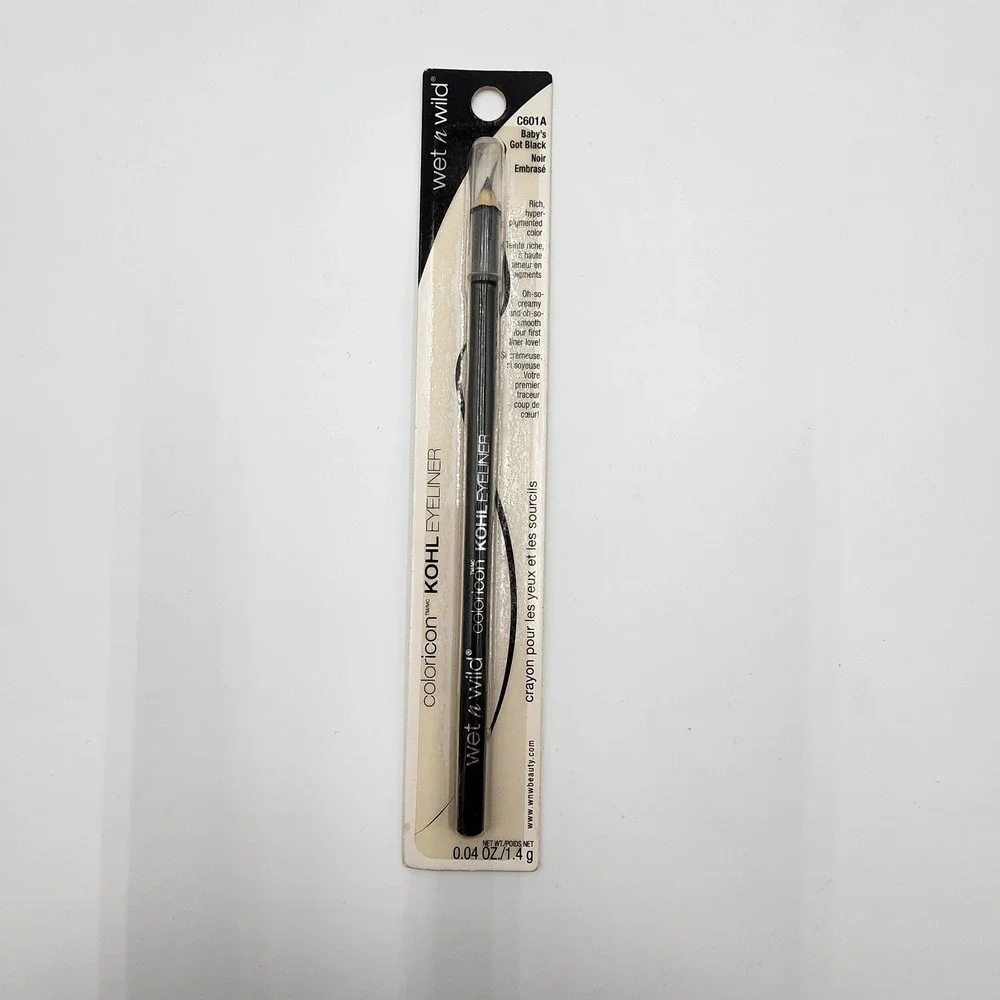 Wet n Wild Color Icon Kohl Eyeliner Pencil Baby's Got Black 601A Lot of 3 New